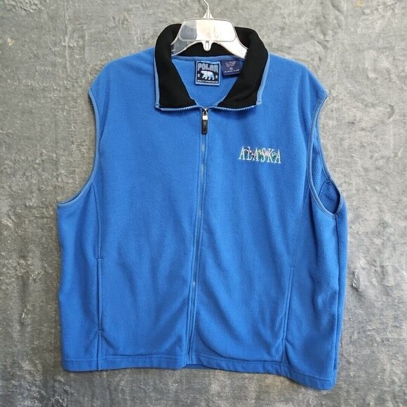 Polar Sportswear Vest Men's XL Blue Men's Fleece Full Zip Alaska - Picture 1 of 8